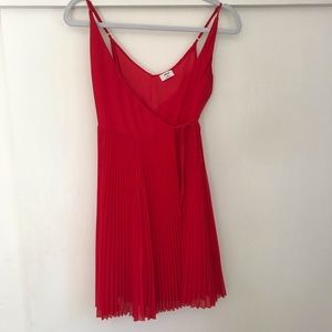 Red special occasion mini dress